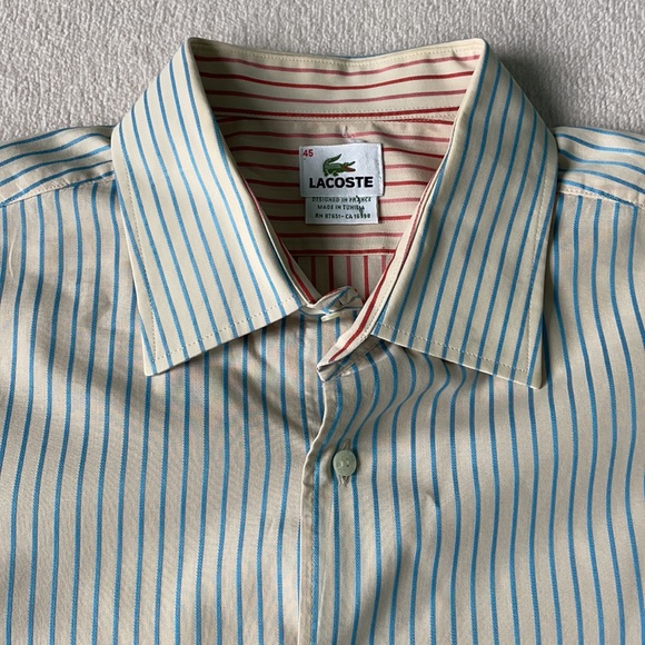 Lacoste Regular Fit Striped Cotton Shirt - Picture 3 of 4